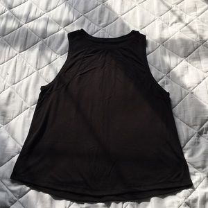 NWOT Black Work Out Tank W Open Back Size S